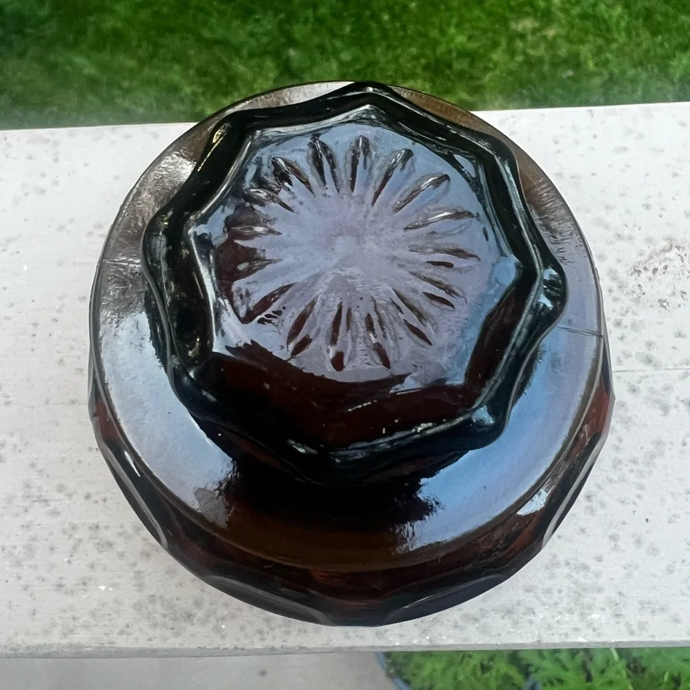 Vintage Amber Glass Apothecary Jar